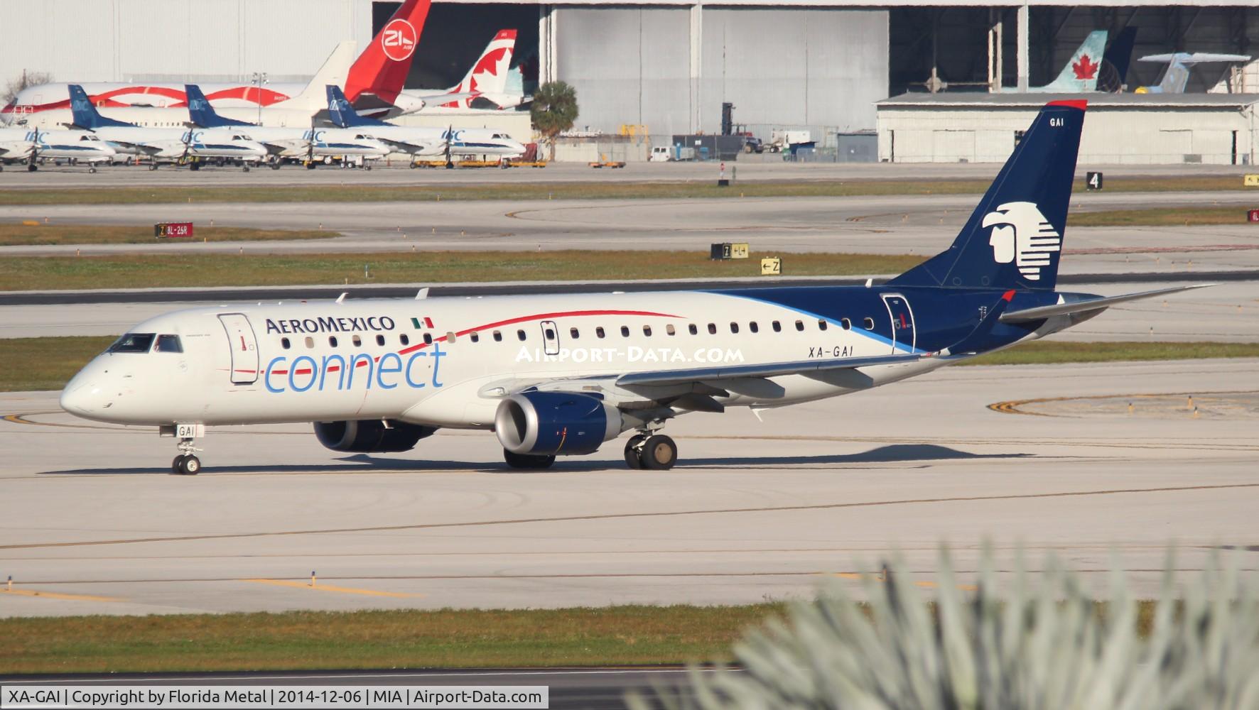 XA-GAI, 2014 Embraer 190LR (ERJ-190-100LR) C/N 19000672, Aeromexico Connect