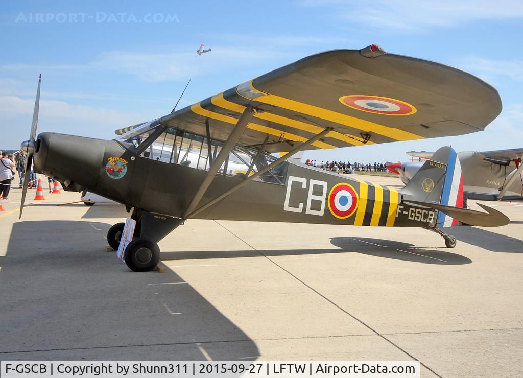 F-GSCB, Piper L-21B Super Cub C/N 18-4577, Exhibited during FNI Airshow 2015