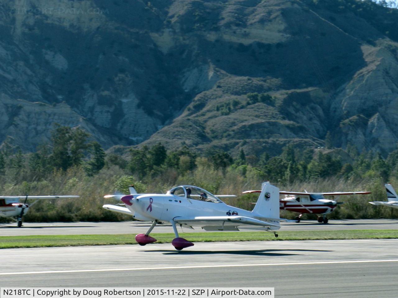 N218TC, 2007 Vans RV-8 C/N 82071, 2007 Cone VAN's RV-8, Lycoming O-360-B1A 168 Hp, landing Rwy 04