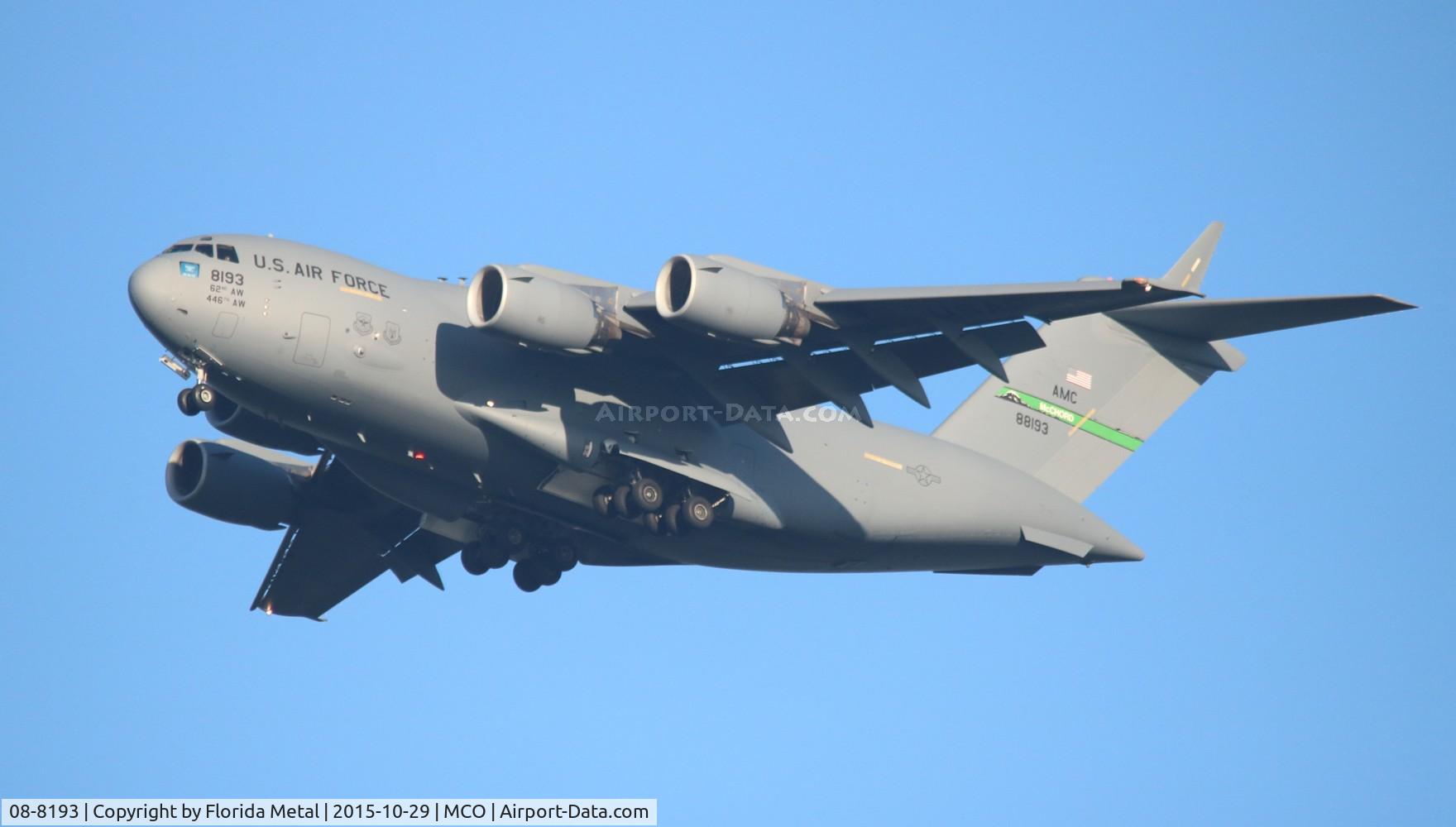 08-8193, 2008 Boeing C-17A Globemaster III C/N P-193/F215, C-17A Globemaster