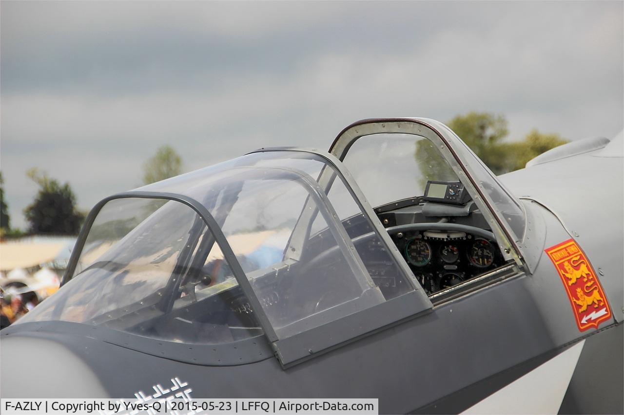F-AZLY, Yakovlev Yak-3U C/N 172890, Yakovlev Yak-3U, Close view of cockpit, La Ferté-Alais airfield (LFFQ) Airshow 2015