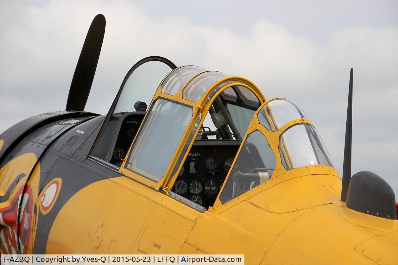 F-AZBQ, North American T-6G Texan C/N 182-535, North American T-6G Texan, Close view of cockpit, La Ferté-Alais Airfield (LFFQ) Air show 2015