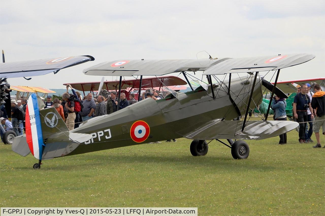 F-GPPJ, Stampe-Vertongen SV-4C C/N 1113, Stampe-Vertongen SV-4C, Static display, La Ferté-Alais Airfield (LFFQ) Air show 2015