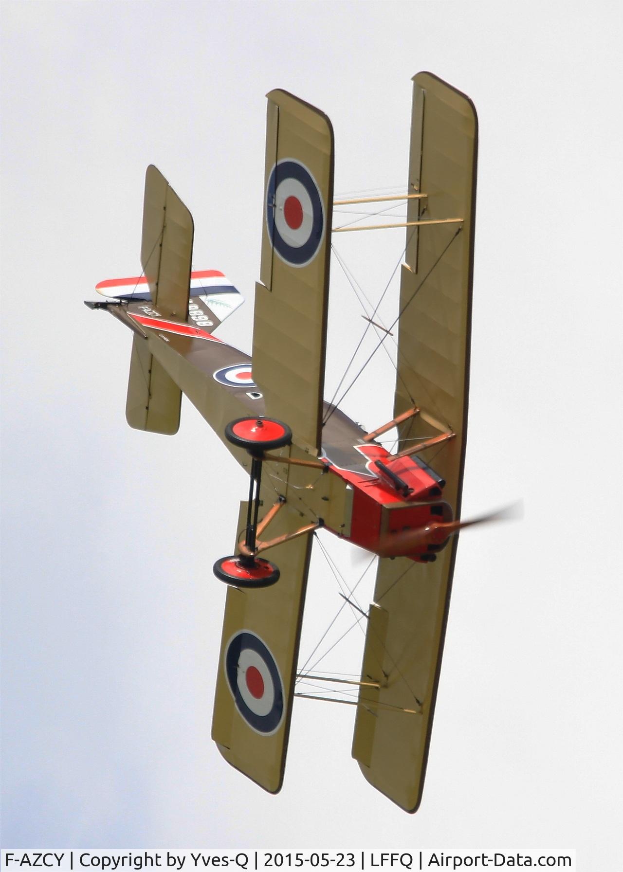 F-AZCY, Royal Aircraft Factory SE-5A Replica C/N 03, Royal Aircraft Factory SE-5, On display, La Ferté-Alais Airfield (LFFQ) Air Show 2015