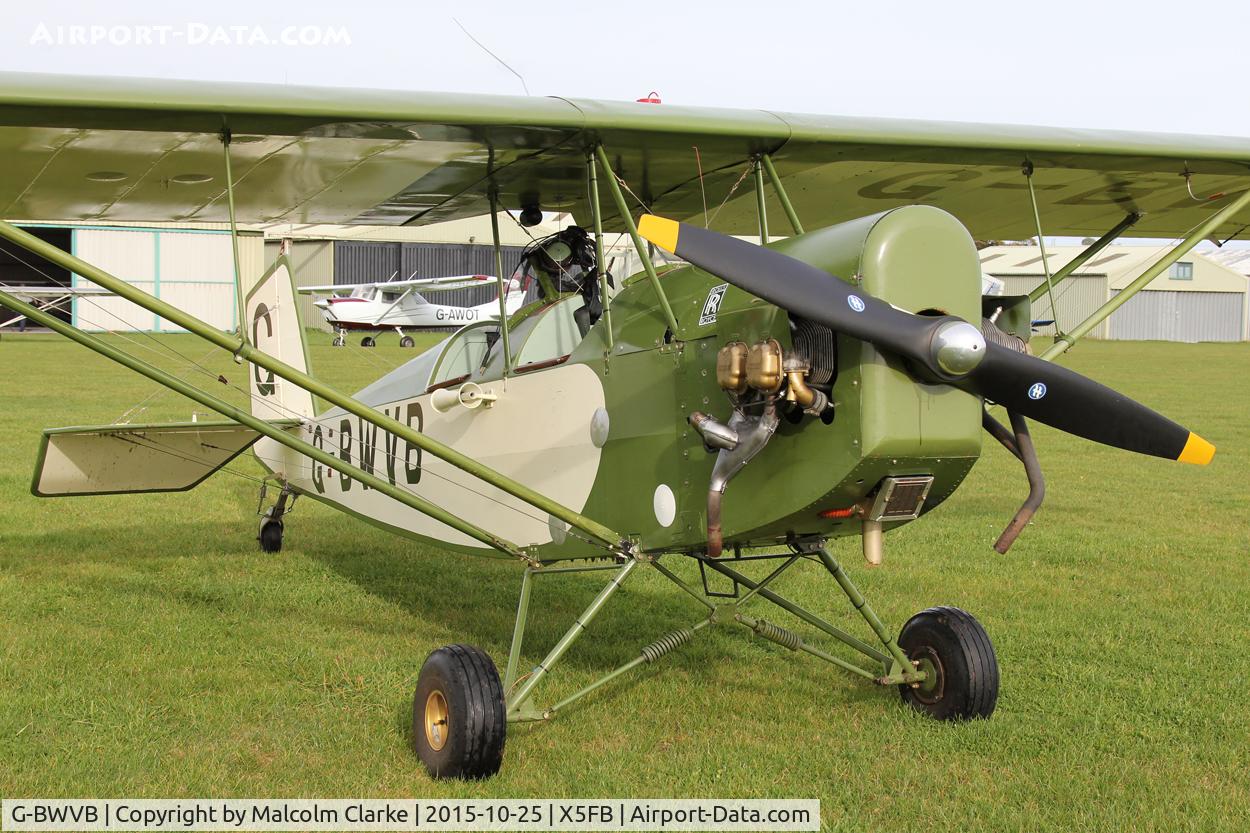 G-BWVB, 1997 Pietenpol Air Camper C/N PFA 047-11777, Pietenpol Air Camper, a welcome visit from a rare aircraft, Fishburn Airfield, October 25th 2015.