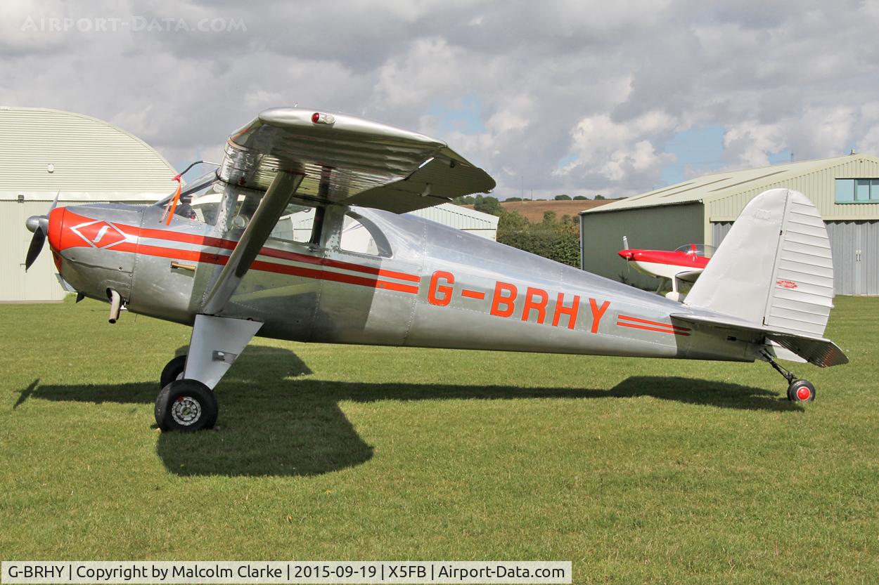 G-BRHY, 1947 Luscombe 8E Silvaire C/N 5138, Luscombe 8E Silvaire, on a visit to Fishburn Airfield, September 19th 2015.