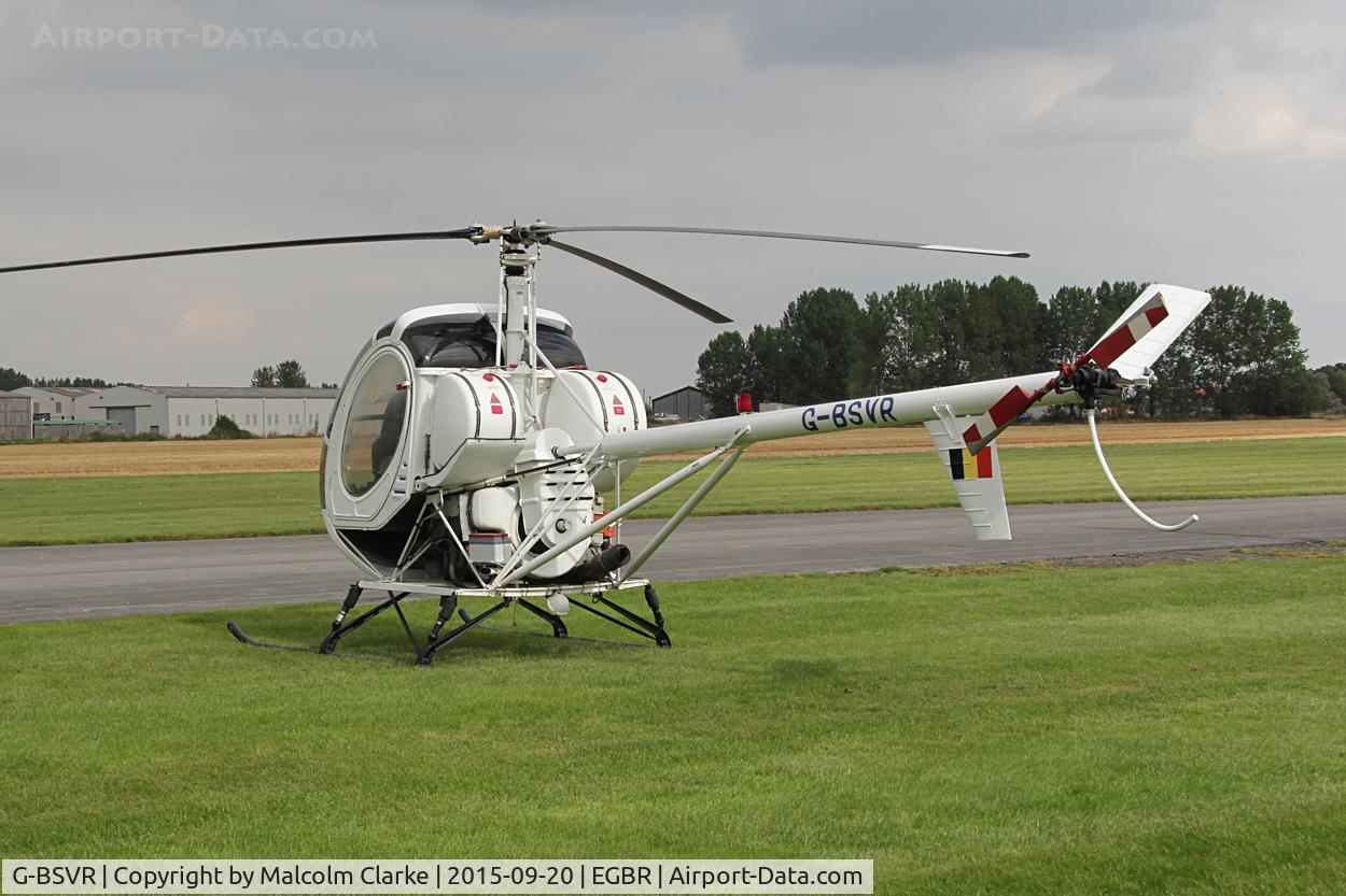 G-BSVR, 1986 Schweizer 269C C/N S-1236, Schweizer 269C at The Real Aeroplane Club's Helicopter Fly-In, Breighton Airfield, September 20th 2015.