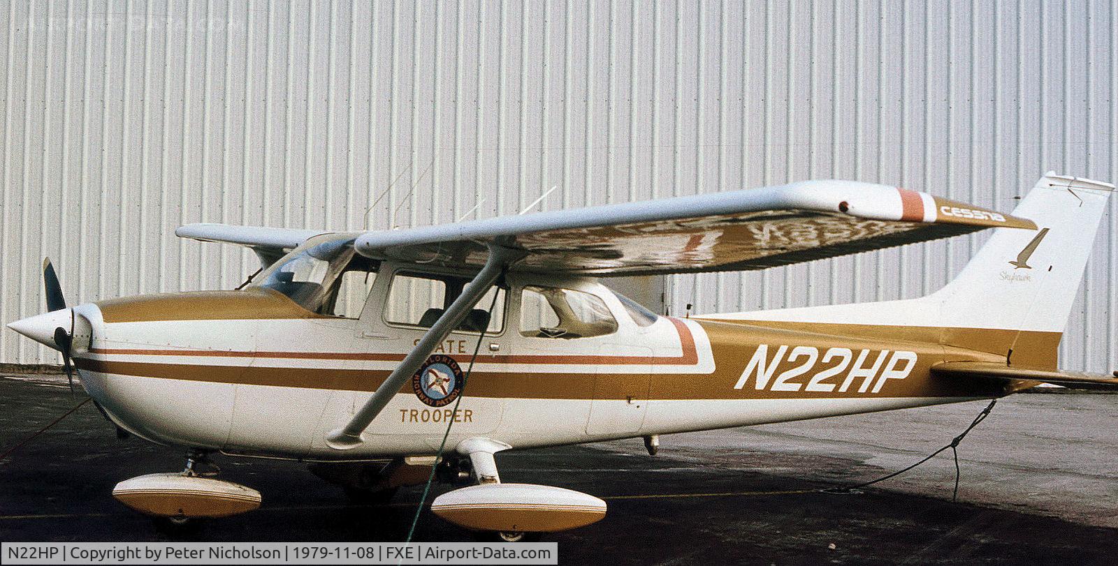 N22HP, 1973 Cessna 172M C/N 17261416, This Florida State Police Cessna 172M Skyhawk was seen at Fort Lauderdale Executive in November 1979.