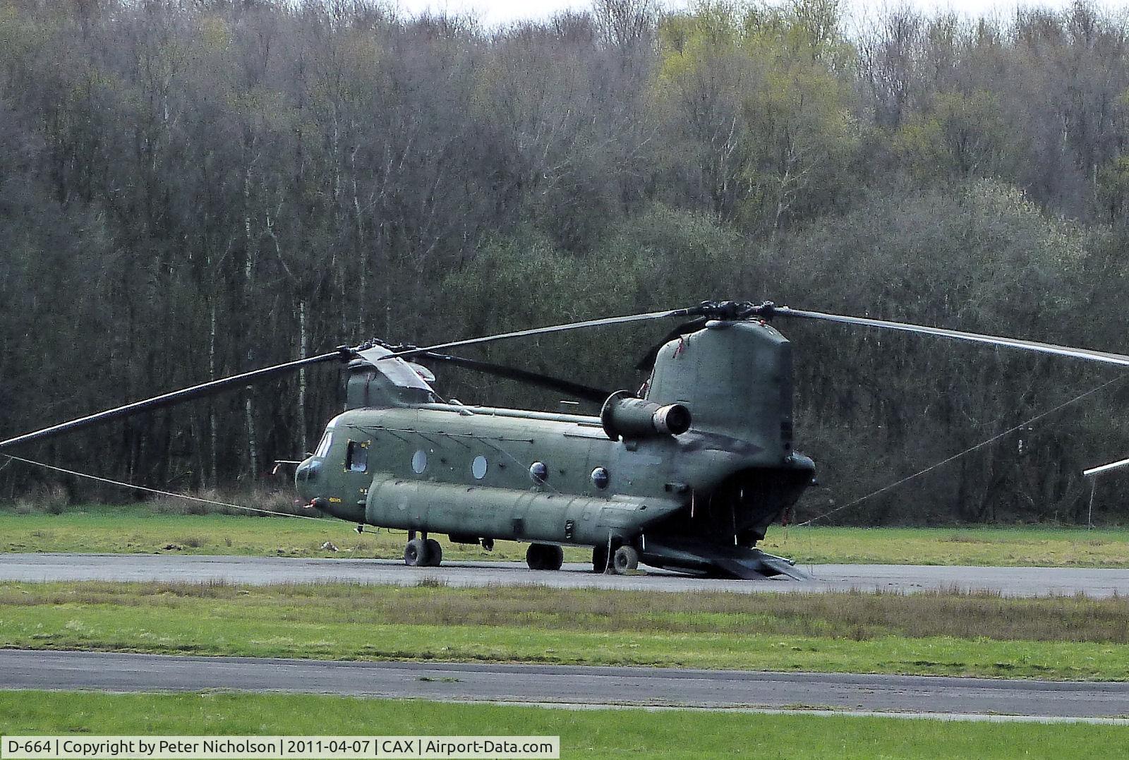 D-664, Boeing CH-47D Chinook C/N M.3664/NL-004, CH-47D Chinook of 298 Squadron Royal Netherlands Air Force as seen at Carlisle in April 2011.