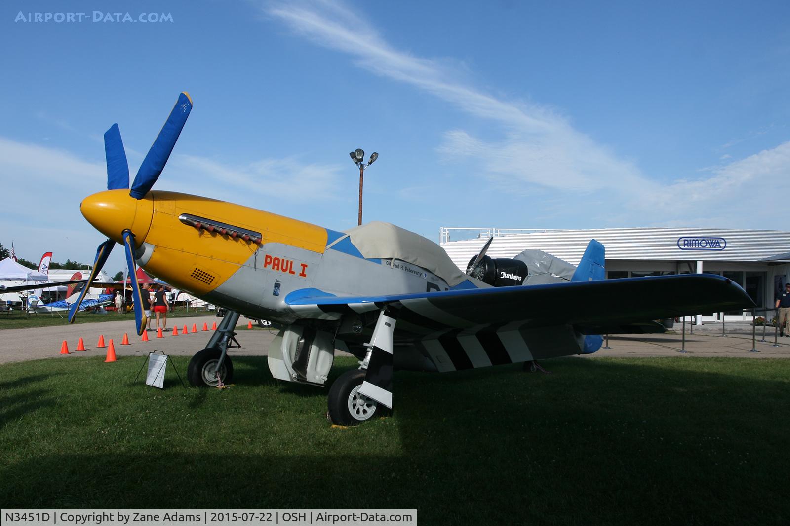 N3451D, 1944 North American F-51D Mustang C/N 122-41547, 2015 EAA AirVenture - Oshkosh Wisconsin