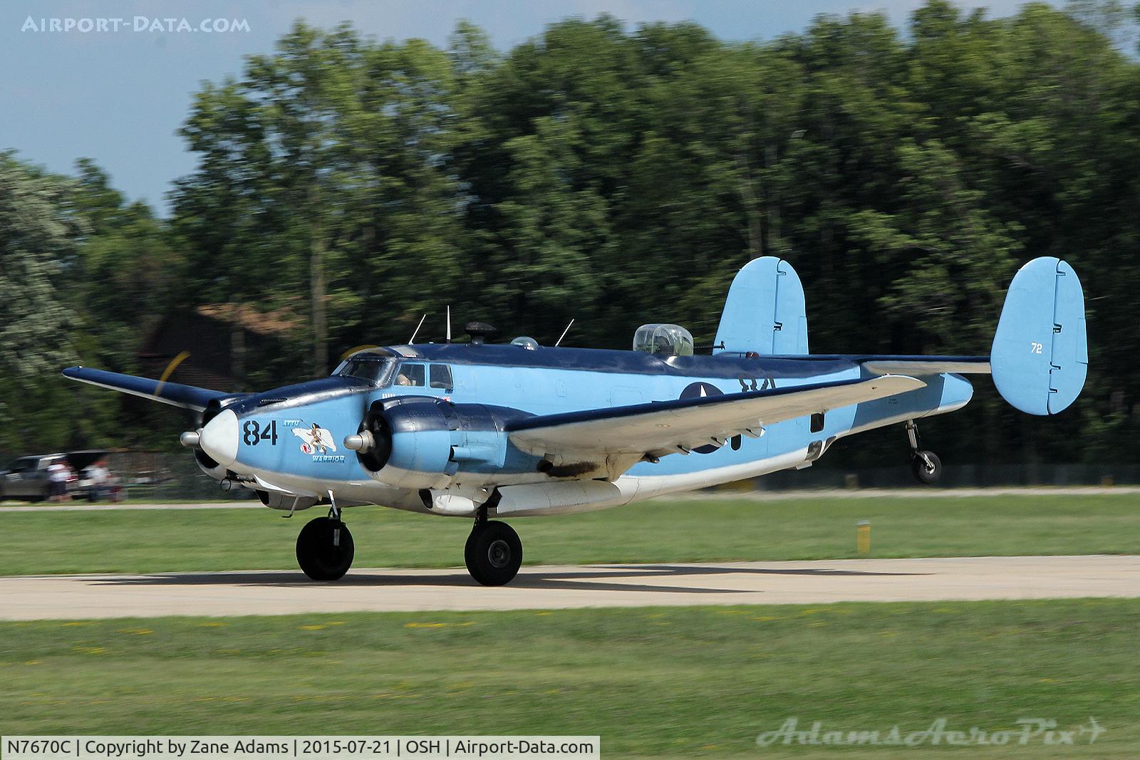 N7670C, 1945 Lockheed PV-2 Harpoon C/N 15-1438, 2015 EAA AirVenture - Oshkosh Wisconsin