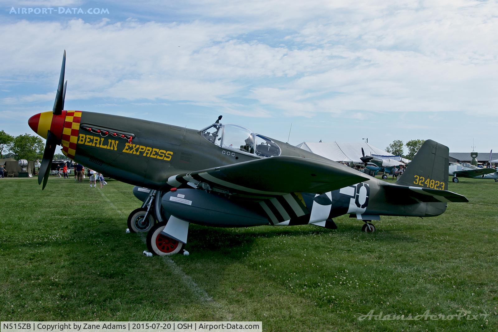 N515ZB, 1944 North American P-51B Mustang C/N 104-25866, 2015 EAA AirVenture - Oshkosh Wisconsin