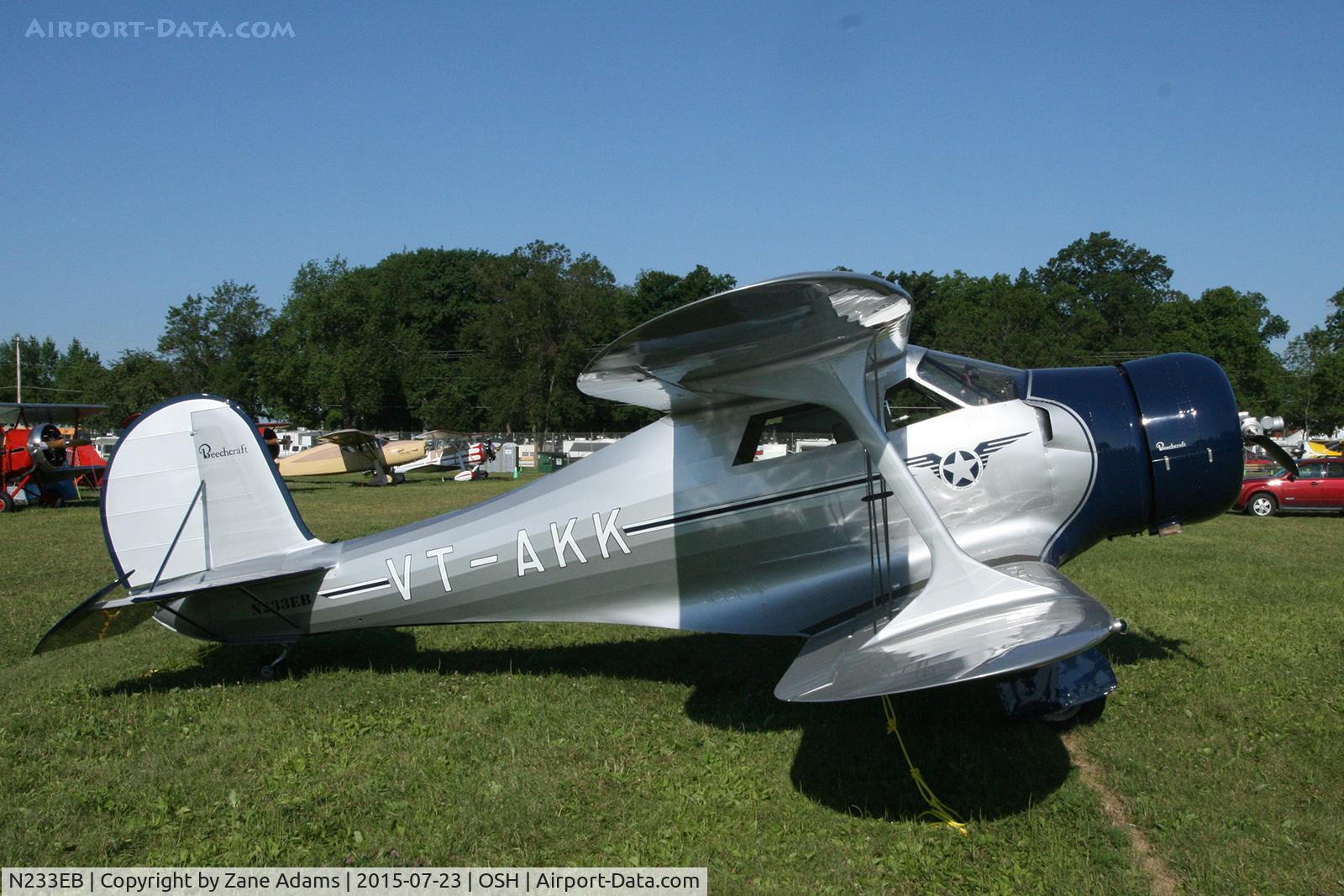 N233EB, 1938 Beech E17B C/N 233, 2015 EAA AirVenture - Oshkosh Wisconsin