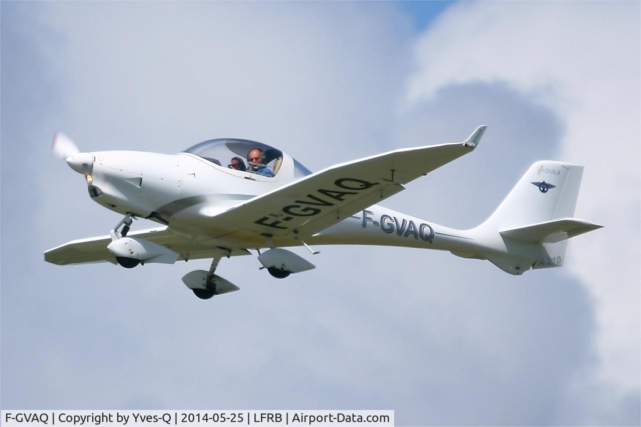 F-GVAQ, Aquila A210 (AT01) C/N AT01-104, Aquila A210 (AT01), Take off rwy 25L, Brest-Bretagne Airport (LFRB-BES)