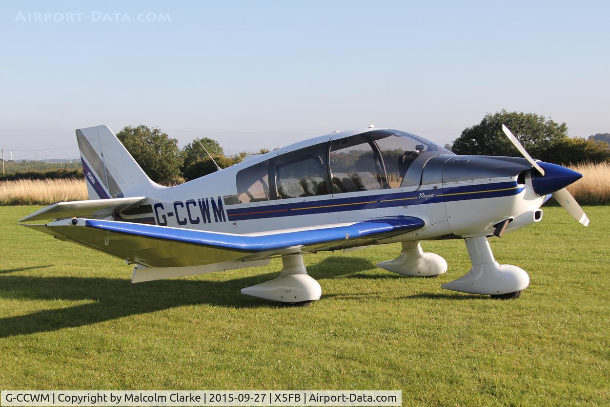 G-CCWM, 2000 Robin DR-400-180 Regent Regent C/N 2457, Robin DR-400-180 Regent at Fishburn Airfield, September 27th 2015.