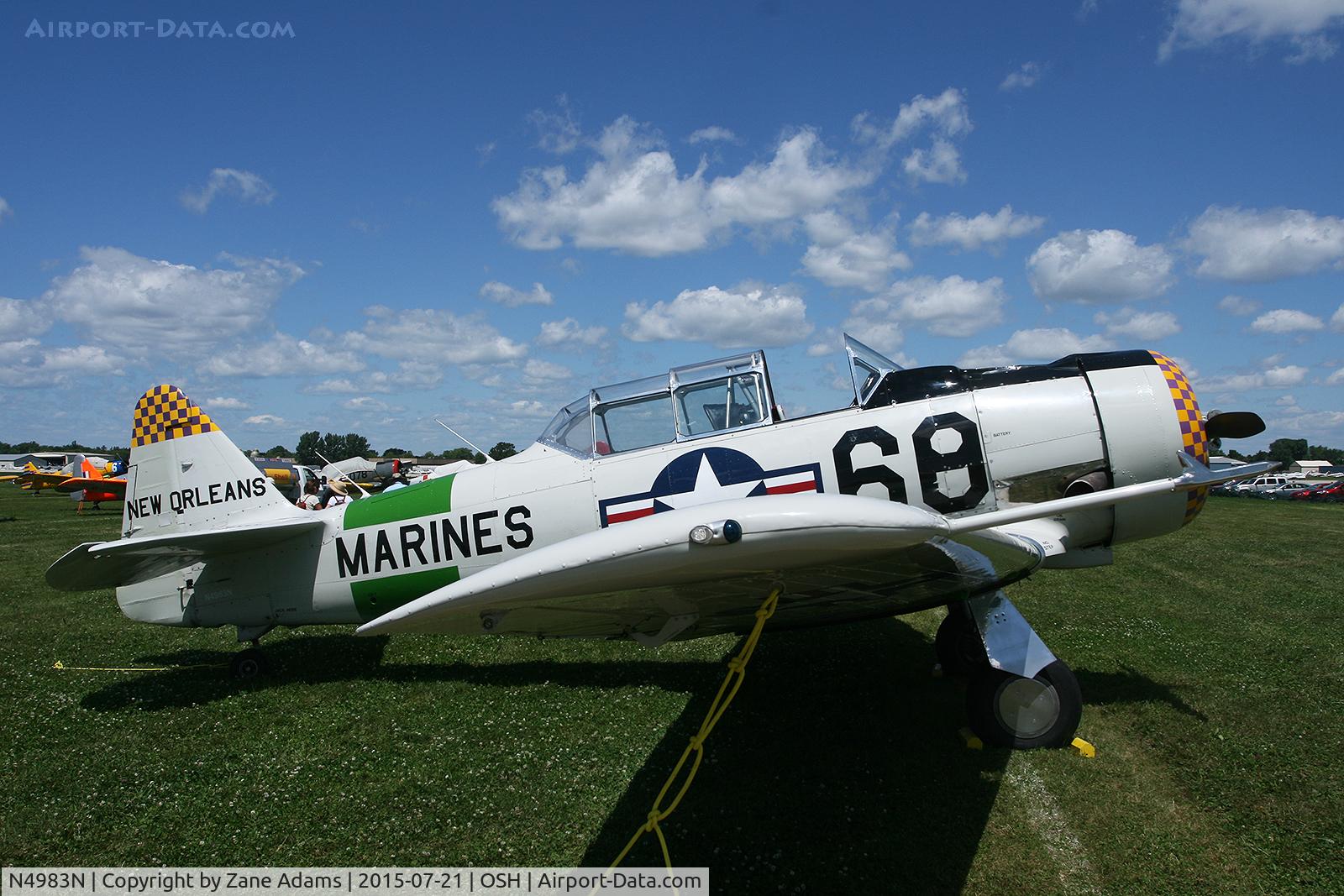 N4983N, 1957 North American AT-6D Texan C/N 121-42175 (44-81453), EAA AirVenture 2015 - Oshkosh Wisconsin.
