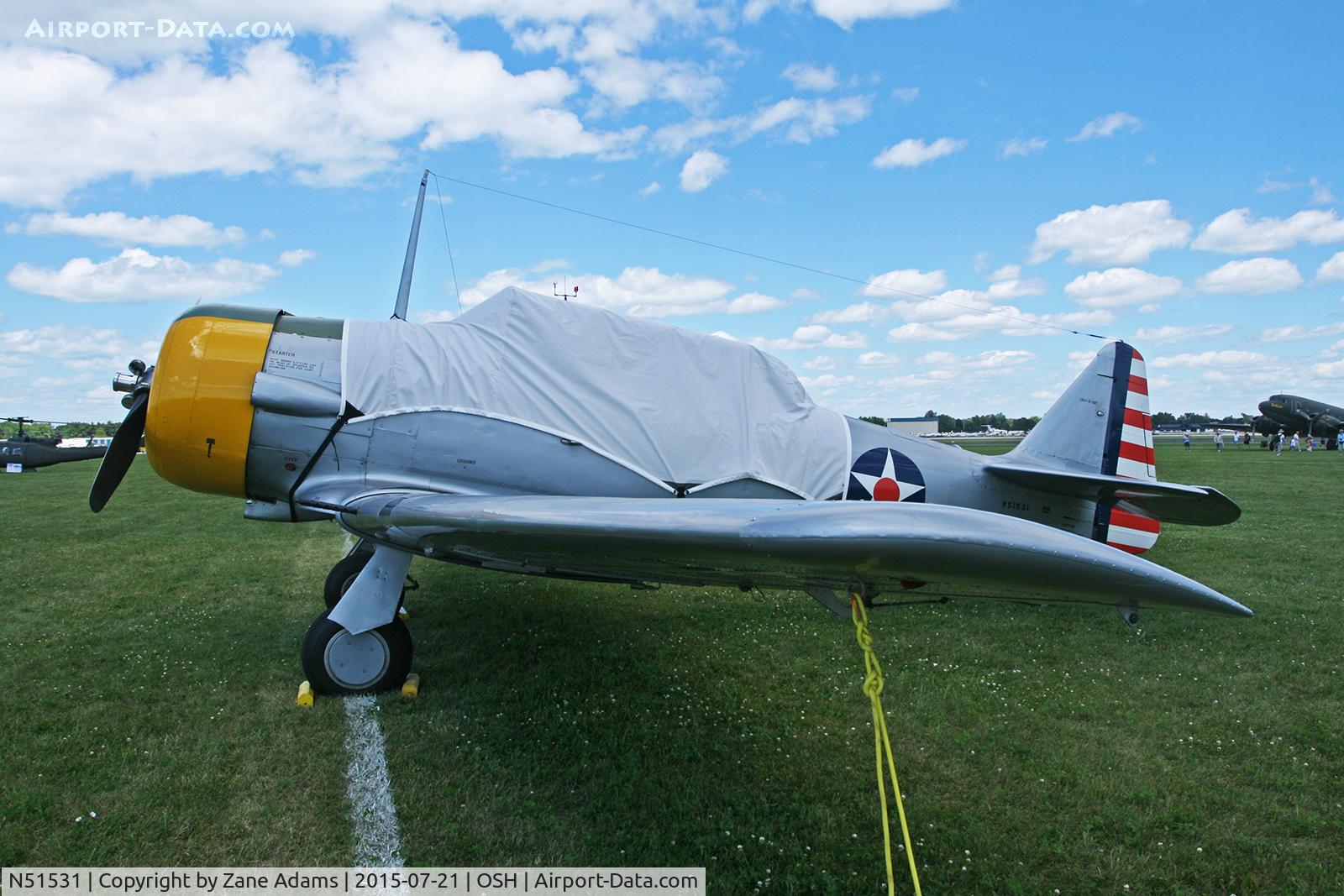 N51531, North American SNJ-3 Texan C/N 78-7345, 2015 EAA AirVenture - Oshkosh, Wisconsin