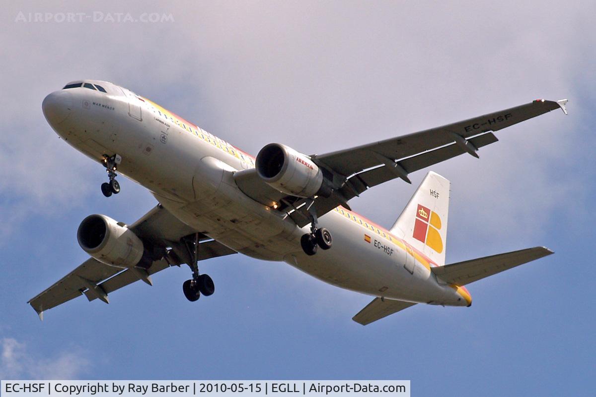 EC-HSF, 2000 Airbus A320-214 C/N 1255, Airbus A320-214 [1255] (Iberia) Home~G 15/05/2010. On approach 27R.
