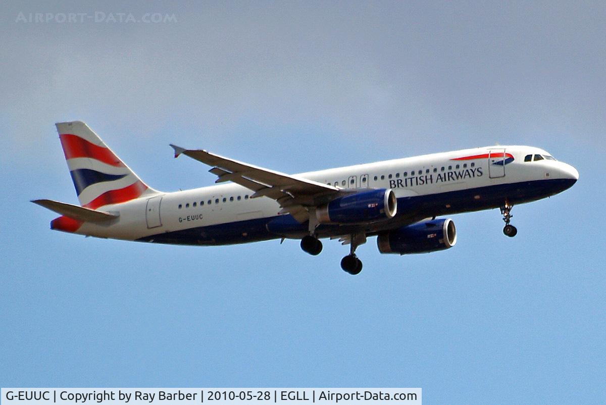 G-EUUC, 2001 Airbus A320-232 C/N 1696, Airbus A320-232 [1696] (British Airways) Home~G 28/05/2010. On approach 27L.