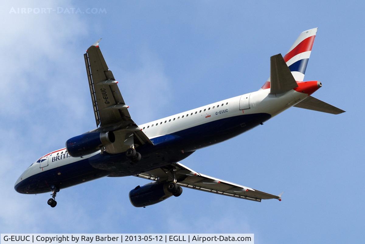 G-EUUC, 2001 Airbus A320-232 C/N 1696, Airbus A320-232 [1696] (British Airways) Home~G 12/05/2013. On approach 27R.