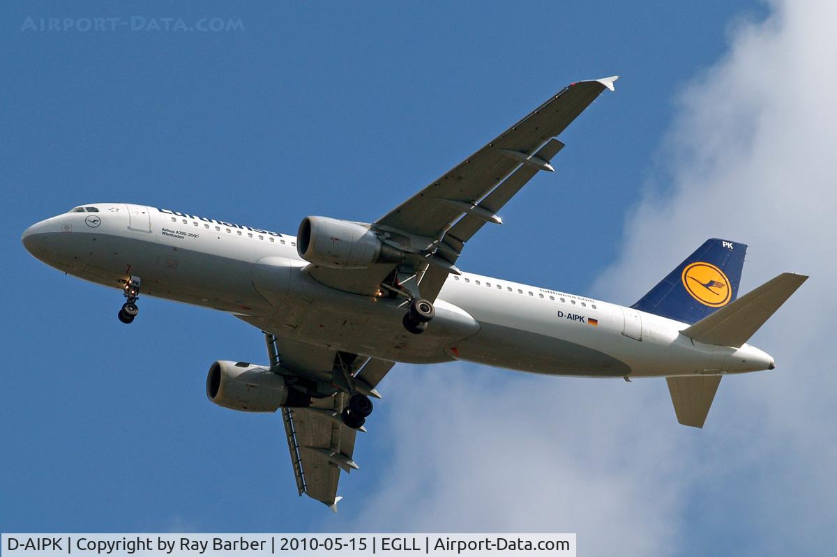 D-AIPK, 1989 Airbus A320-211 C/N 0093, Airbus A320-211 [0093] (Lufthansa) Home~G 15/05/2010. On approach 27R.