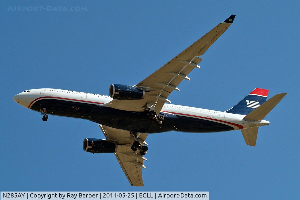 N285AY, 2010 Airbus A330-243 C/N 1100, Airbus A330-243] [1100] (US Airways) Home~G 25/05/2011. On approach 27R.