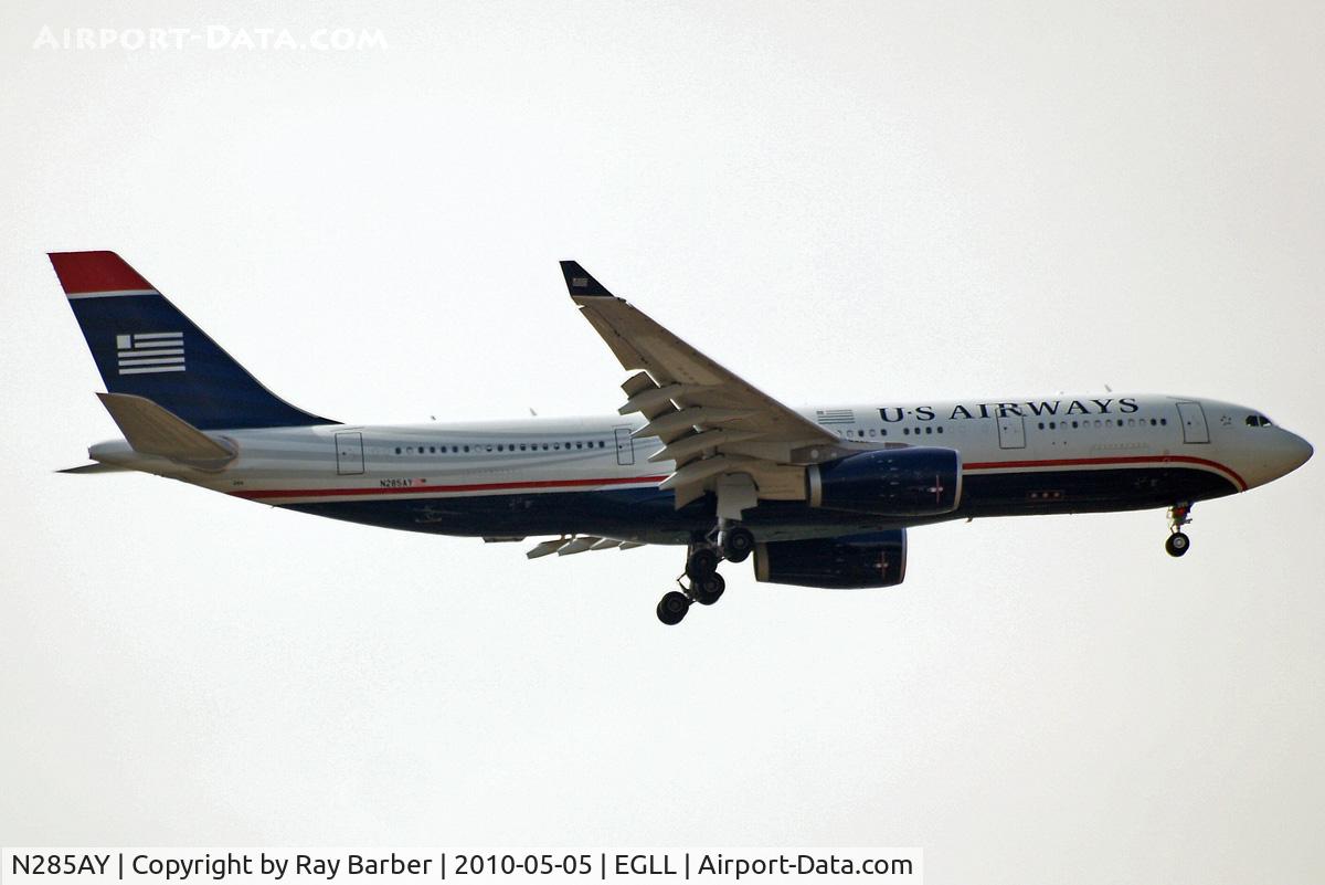 N285AY, 2010 Airbus A330-243 C/N 1100, Airbus A330-243] [1100] (US Airways) Home~G 05/05/2010. On approach 27L.