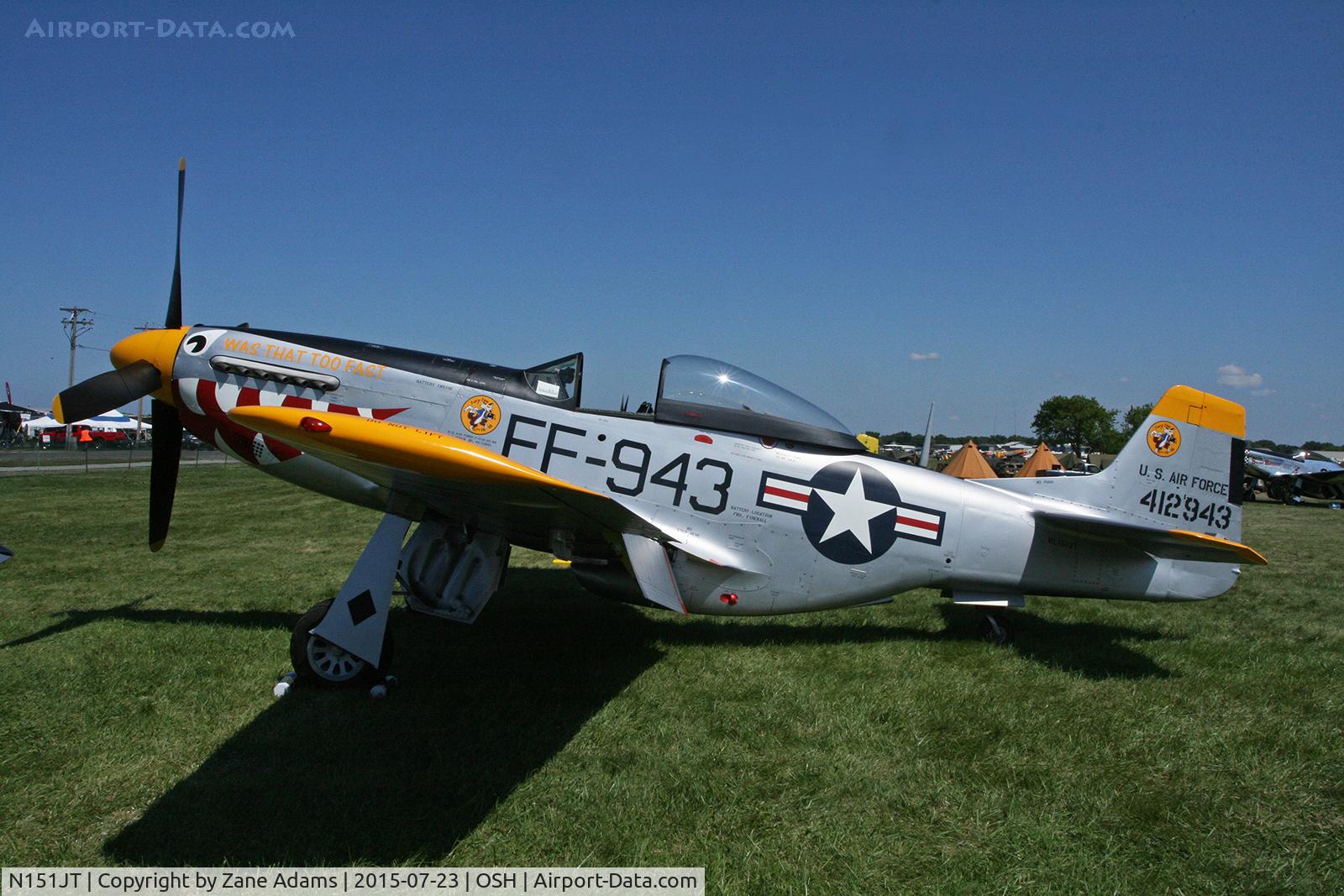 N151JT, 1944 North American P-51D Mustang C/N 122-31303, 2015 EAA AirVenture - Oshkosh, Wisconsin