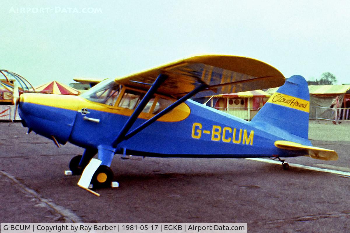 G-BCUM, 1939 Stinson HW-75 C/N 7040, Stinson HW-75 [7040] Biggin Hill~G 17/05/1981. From a slide.