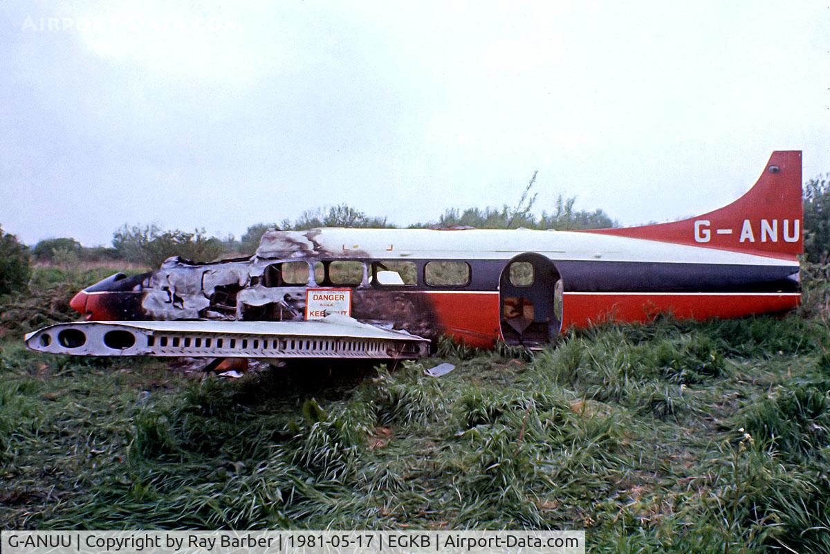 G-ANUU, 1955 De Havilland DH-104 Dove 6 C/N 04455, De Havilland DH.104 Dove 6 [04455] Biggin Hill~G 17/05/1981. From a slide