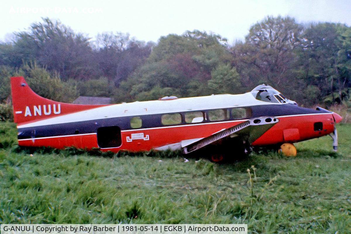 G-ANUU, 1955 De Havilland DH-104 Dove 6 C/N 04455, De Havilland DH.104 Dove 6 [04455] Biggin Hill~G 17/05/1981. From a slide
