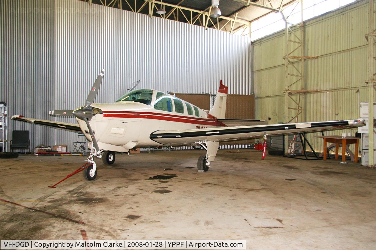 VH-DGD, 1988 Beech A36 Bonanza 36 C/N E-2414, Beech A36 at Parafield Airport, South Australia, January 28 2008.