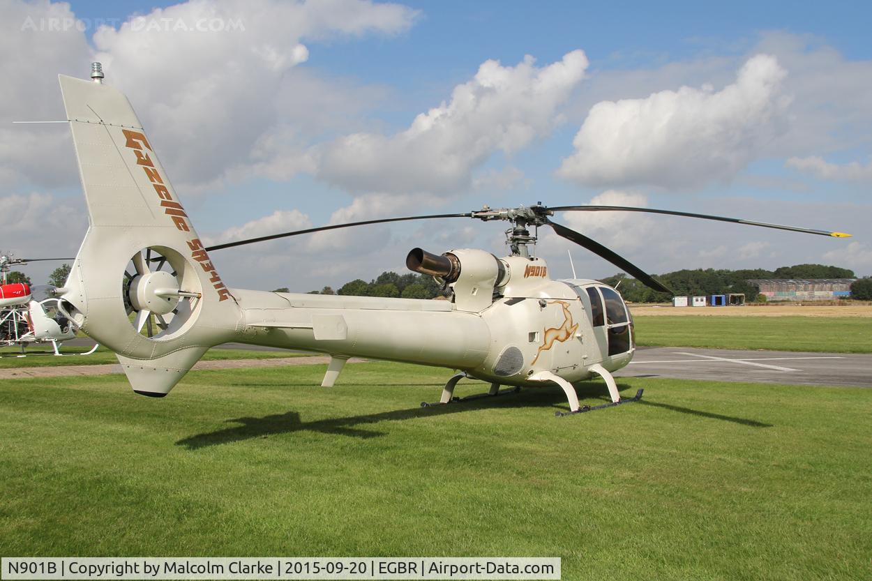 N901B, 1977 Aerospatiale SA-341G Gazelle C/N 1410, Aerospatiale SA341G Gazelle at The Real Aeroplane Company's Helicopter Fly-In, Breighton Airfield, September 20th 2015.