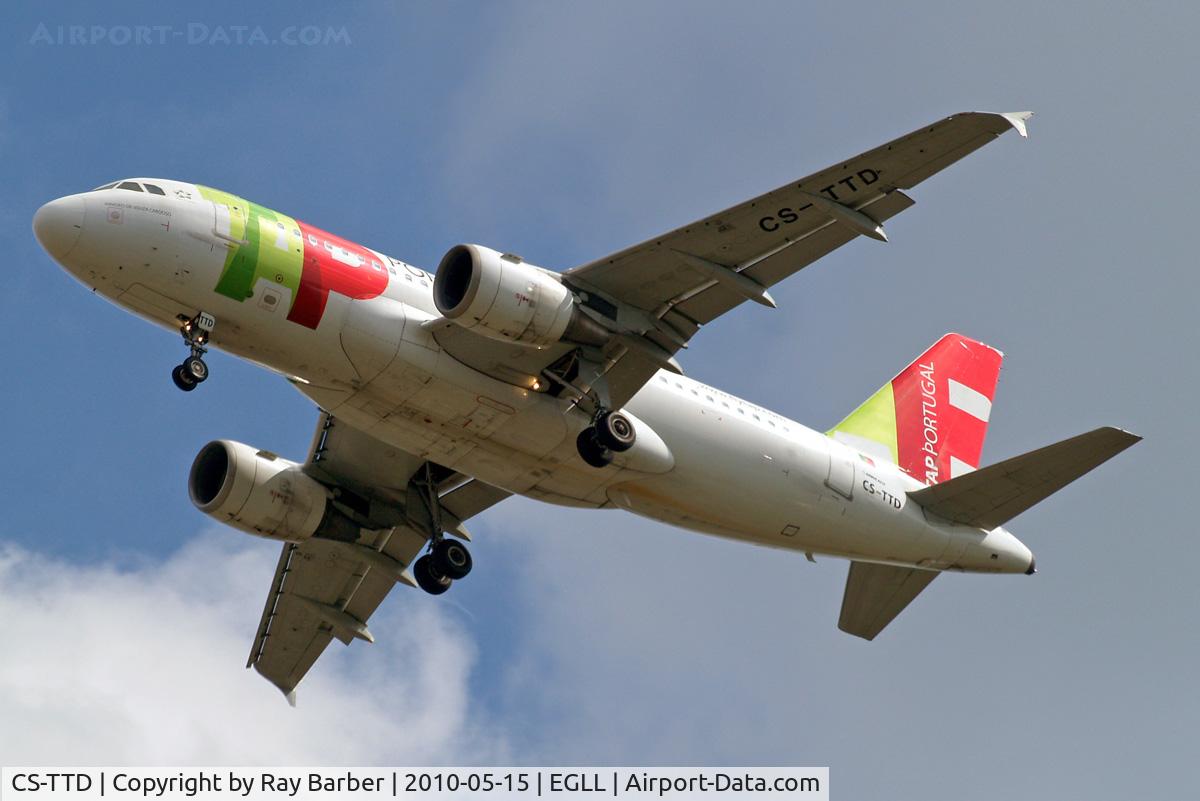 CS-TTD, 1998 Airbus A319-111 C/N 790, Airbus A319-111 [0790] (TAP Portugal) Home~G 15/05/2010. On approach 27R.