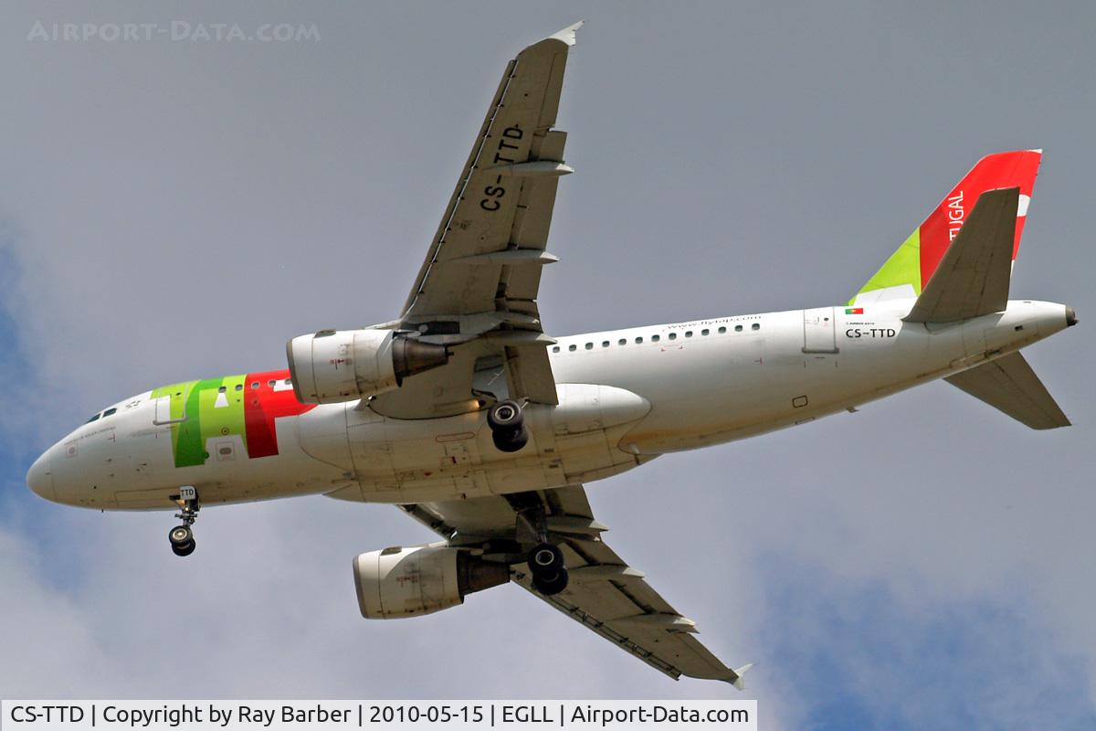 CS-TTD, 1998 Airbus A319-111 C/N 790, Airbus A319-111 [0790] (TAP Portugal) Home~G 15/05/2010. On approach 27R.