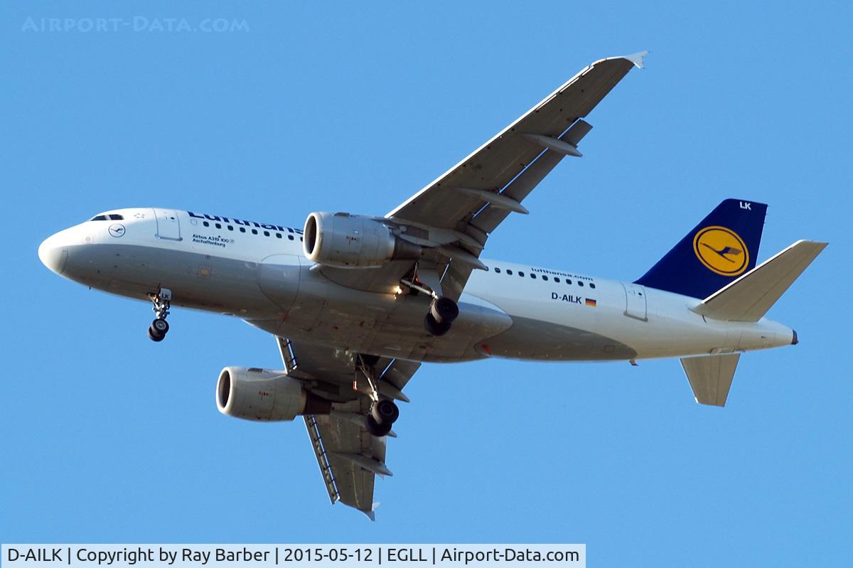 D-AILK, 1997 Airbus A319-114 C/N 679, Airbus A319-114 [0679] (Lufthansa) Home~G 12/05/2015. On approach 27R