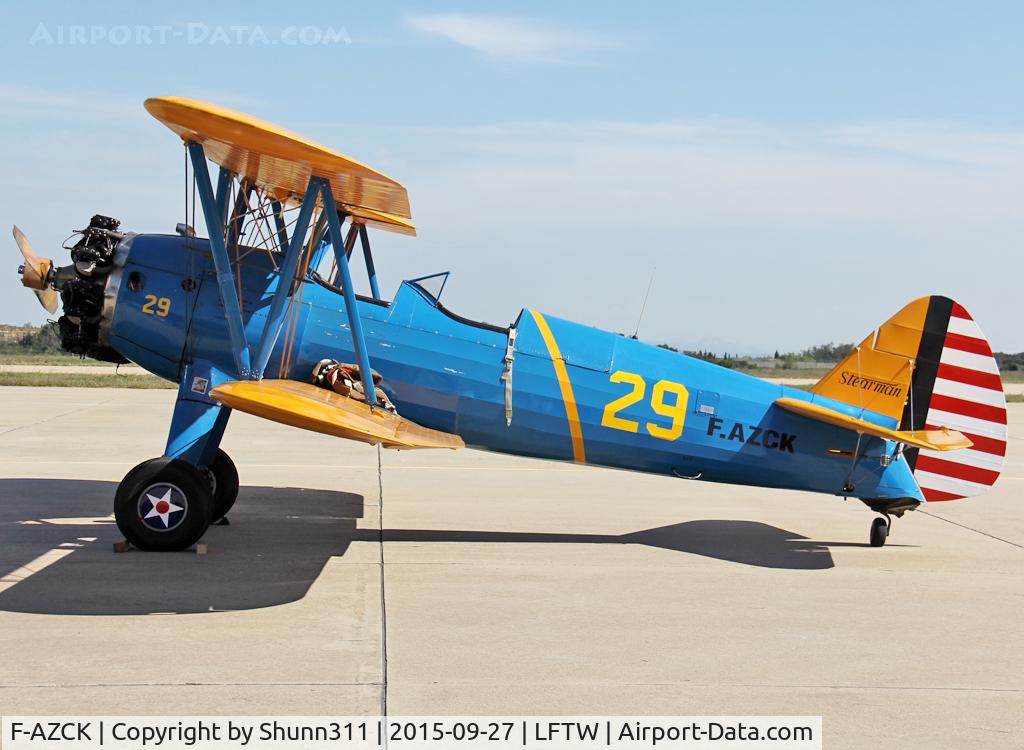 F-AZCK, 1941 Boeing A75N1 (PT-17) C/N 75-1653, Exhibited during FNI Airshow 2015