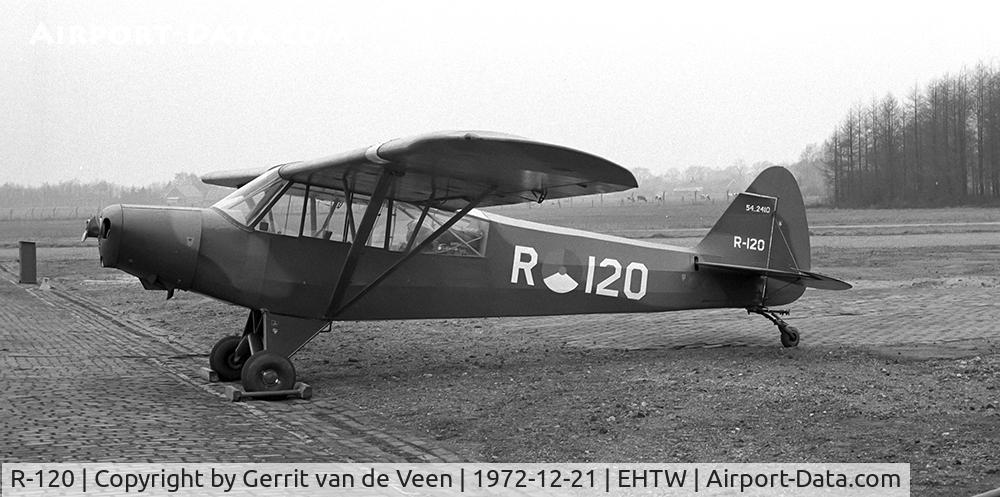 R-120, 1954 Piper L-21B Super Cub (PA-18-135) C/N 18-3810, Aircraft 54-2410 parked at the visitors ramp beginning runway 29