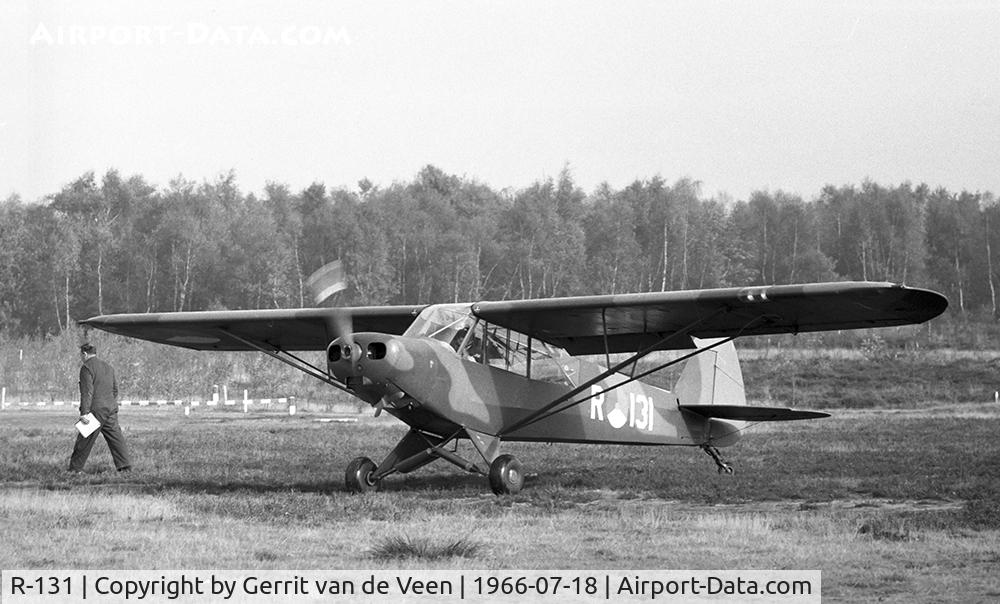 R-131, 1954 Piper L-21B Super Cub (PA-18-135) C/N 18-3821, the us serial 54-2421 is not painted on the tail. Ermelo (NL) Light aircraft strip