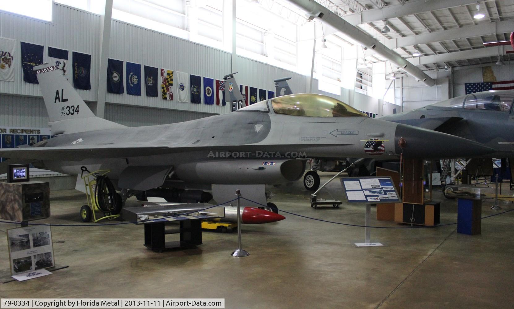 79-0334, 1979 General Dynamics F-16A Fighting Falcon C/N 61-119, F-16A at Battleship Alabama