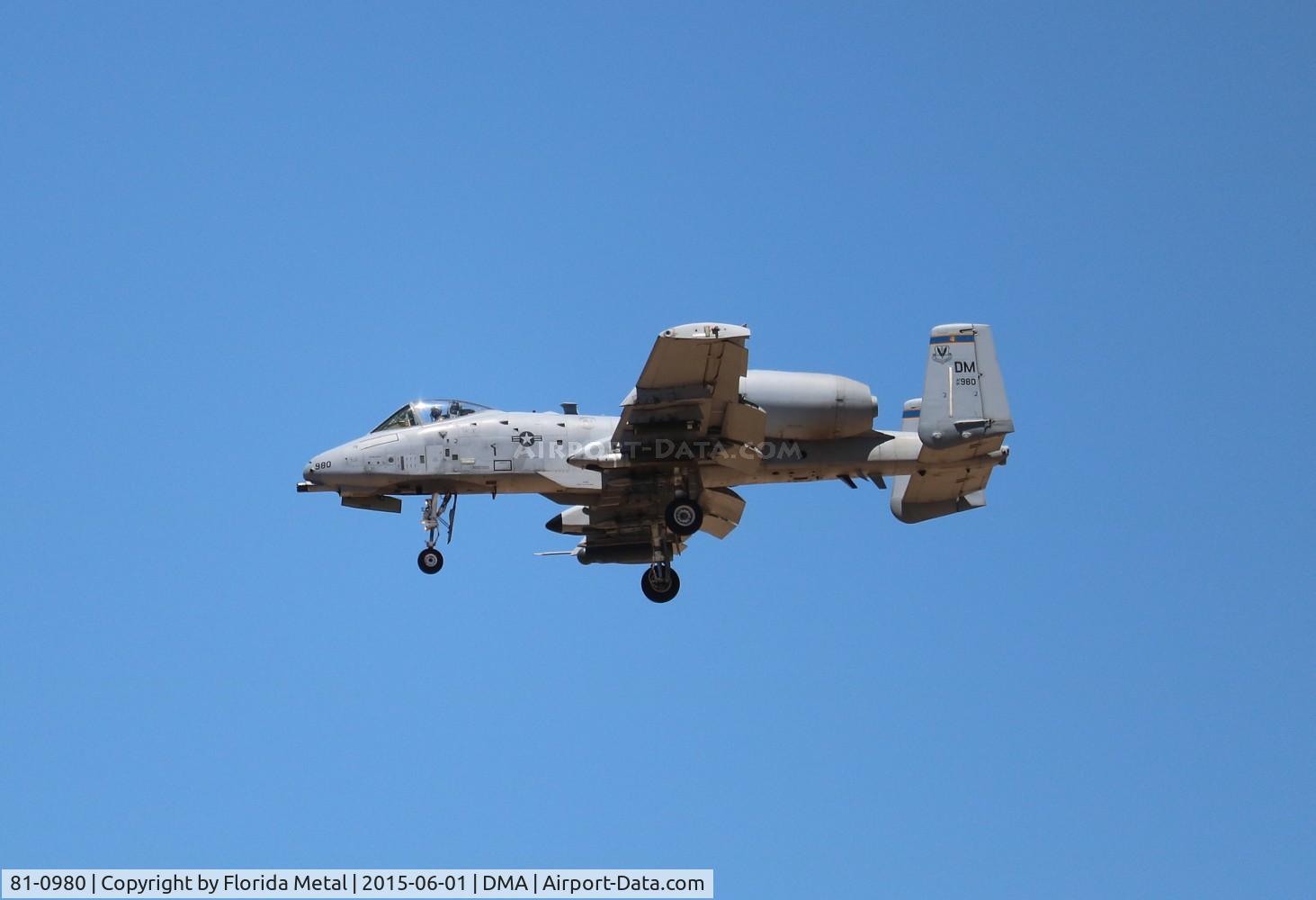 81-0980, 1980 Fairchild Republic A-10A Thunderbolt II C/N A10-0675, A-10A