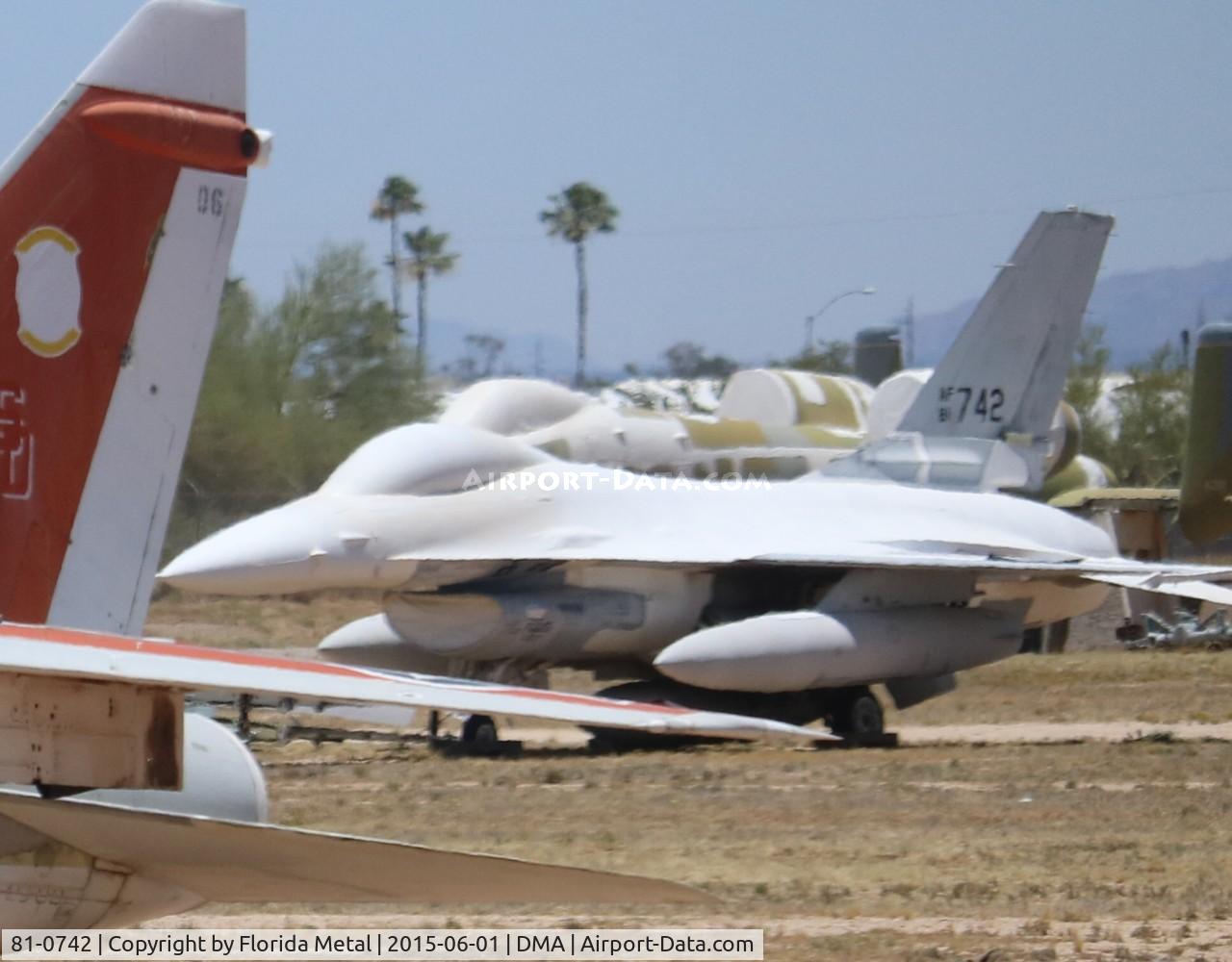 81-0742, 1981 General Dynamics F-16A Block 15F C/N 61-423, F-16A - getting ready to be converted to a QF