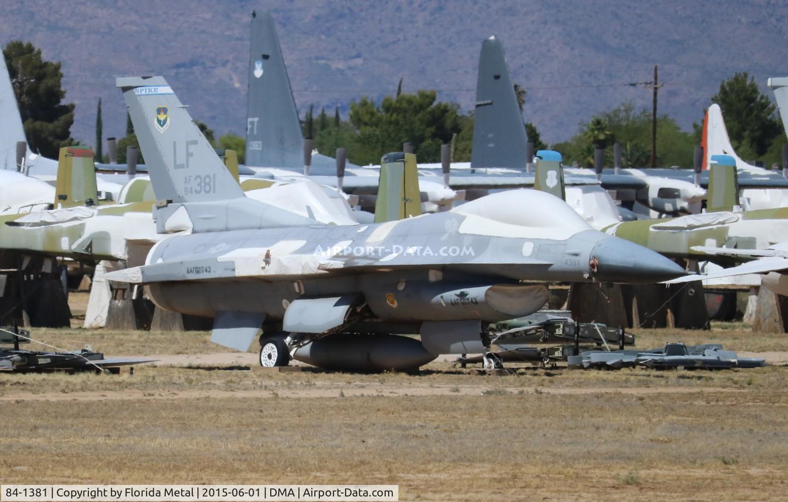 84-1381, 1984 General Dynamics F-16C Block 25E C/N 5C-163, F-16C