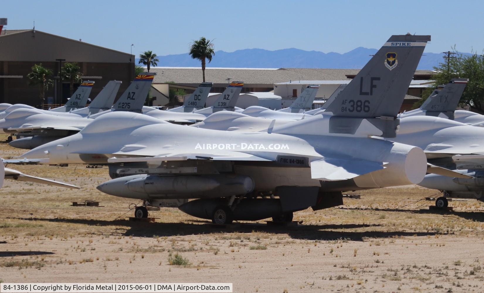 84-1386, 1984 General Gynamics F-16C Fighting Falcon C/N 5C-168, F-16C