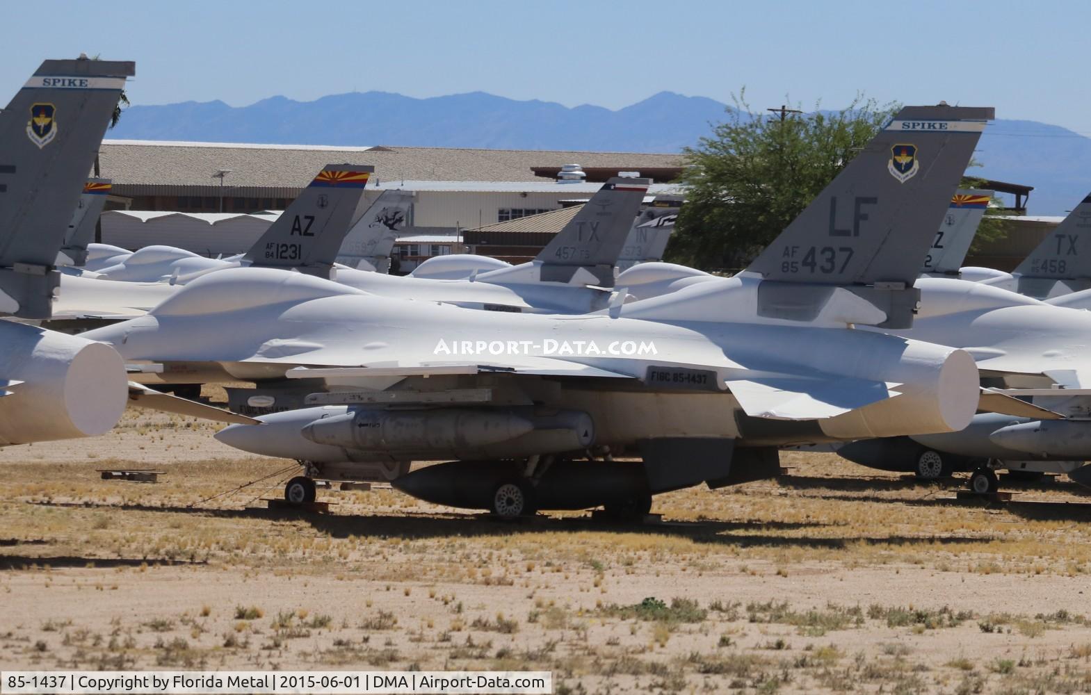 85-1437, 1984 General Dynamics F-16C Fighting Falcon C/N 5C-217, F-16C