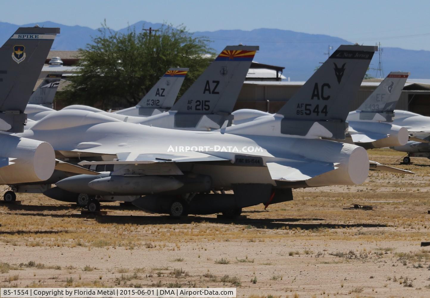85-1554, 1985 General Dynamics F-16C Fighting Falcon C/N 5C-296, F-16C