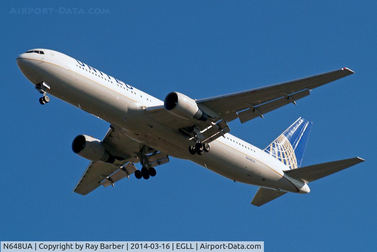 N648UA, 1992 Boeing 767-322ER C/N 25285, Boeing 767-322ER [25285] (United Airlines) Home~G 16/03/2014. On approach 27R.