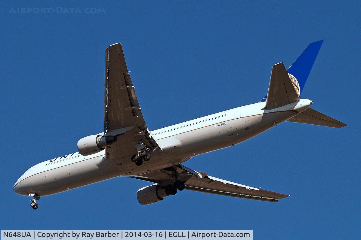 N648UA, 1992 Boeing 767-322ER C/N 25285, Boeing 767-322ER [25285] (United Airlines) Home~G 16/03/2014. On approach 27R.