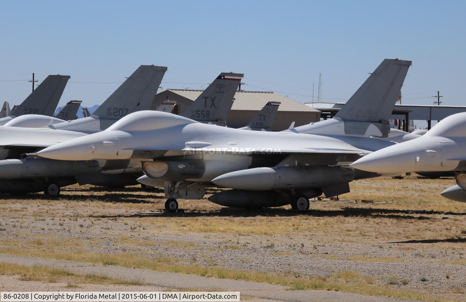 86-0208, 1986 General Dynamics F-16C Fighting Falcon C/N 5C-314, F-16C