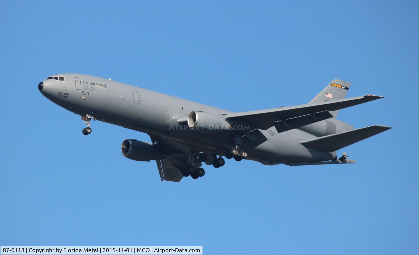 87-0118, 1987 McDonnell Douglas KC-10A Extender C/N 48304, KC-10A